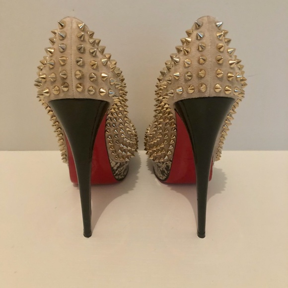 Christian Louboutin Lady Peep Spikes 150 - Picture 2 of 3